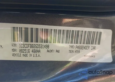 2016 Dodge Dart Sxt from USA, damaged, VIN 1C3CDFBB2GD531498